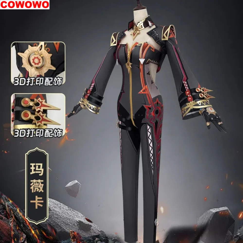 COWOWO Genshin Impact Mavuika Pyro Archon Game Suit Sexy Lovely Uniform Cosplay Costume Halloween Party Role Play Outfit Women