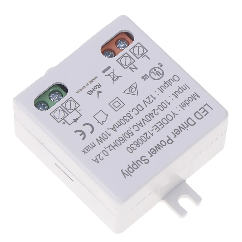 عملي LED سائق الطاقة الجهد المستمر محرك التيار الكهربائي ل 12 فولت LED أضواء المشارب التيار المتناوب إلى تيار مستمر 10 واط LED امدادات الطاقة