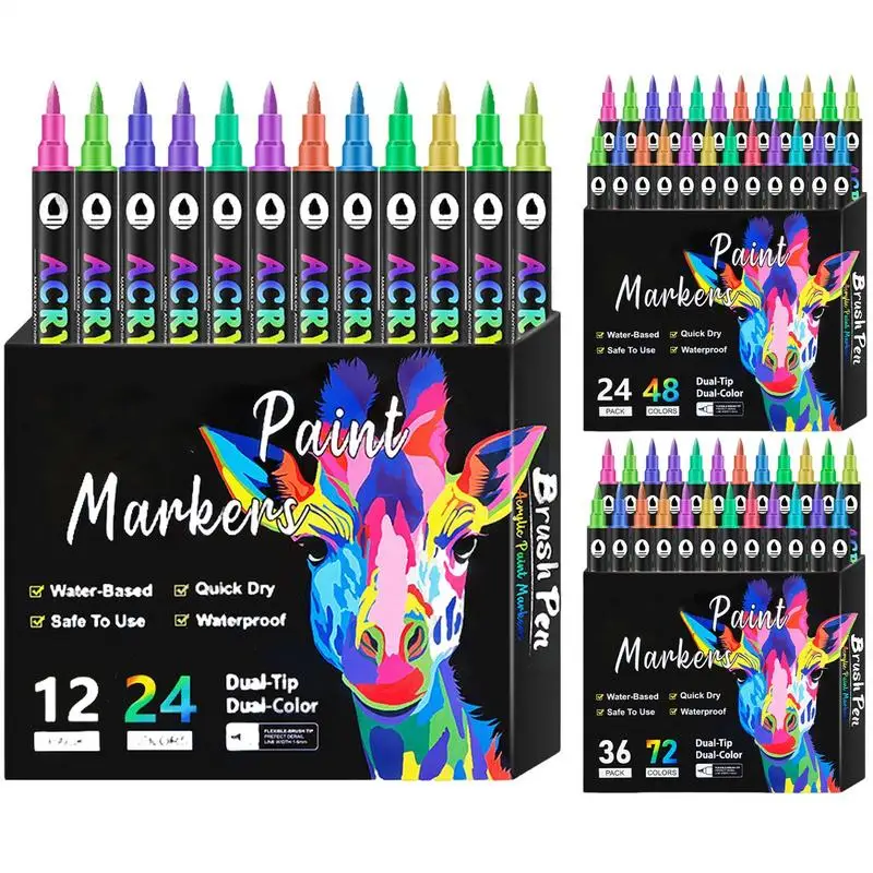 Double Sided Markers Art Supplies Pen Set Art Markers Pens For Kids Adult Coloring Sketching Drawing Markers For Artists