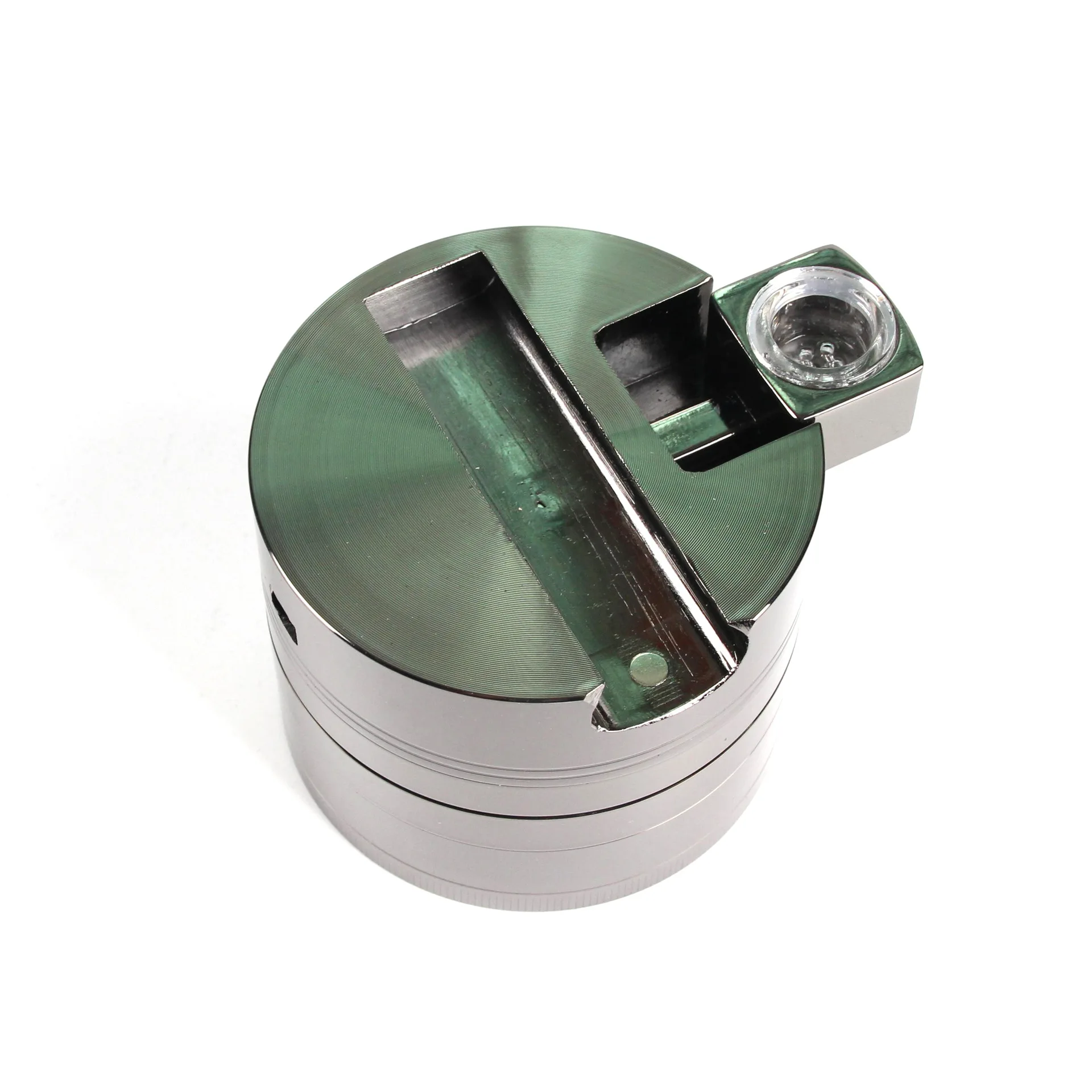 75mm Zinc Alloy Cigarette Herb Grinder 5 Layer Metal Grinder with Groove Spice Miller Crusher Smoke Accessories