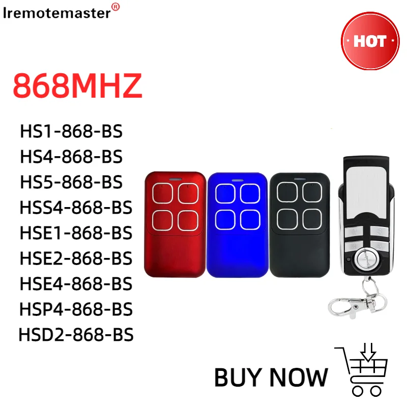 FOR BiSecure 868 Garage Door Remote Control Compatible with HSE4 HSE2 HSE1 HS1 HS4 HS5 HSP4 HSD2 BS 868MHz Openers