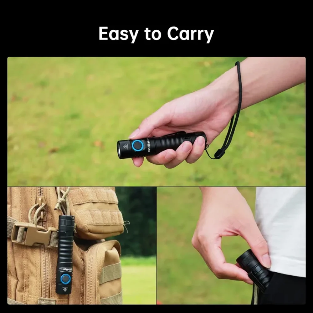 Wurkkos FC11C Nichia 519A Buck Circuit Hiking 18650 Latarka Max ouput 1200 LM USB C Akumulator EDC Latarka Prezenty na Dzień Ojca