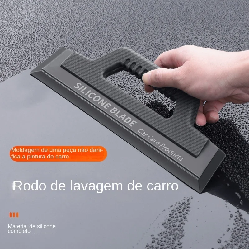 Espátula de Silicone Macio Anti-riscos com Cabo para Aplicação de Películas Automotivas, Ferramenta para Limpeza de Vidros e Raspagem de Filmes