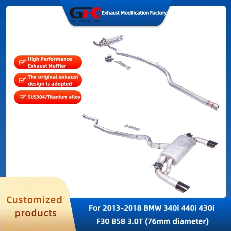 

GFC Catback Valvetronic Muffler for BMW 340i 440i 430i F30 B58 3.0T 2013-2018 High-Performance Exhaust System Car Accessories
