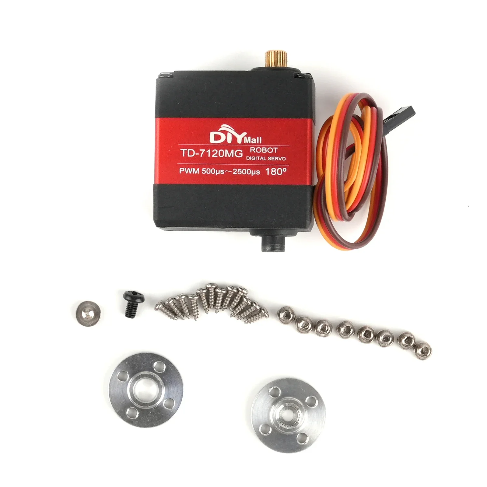 TD-7120MG 20KG double axe métal numérique Servo RC 180/270 Angle contrôlable en acier engrenage carbone brosse moteur Servos pour RC voiture Robot