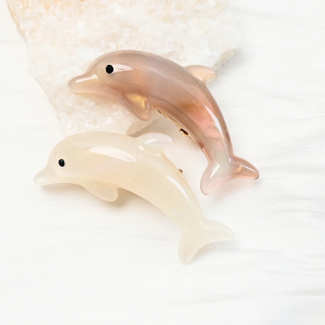 1 pz Barrettes a forma di delfino piccolo fermaglio per capelli per ragazze bambini acetato alligatore copricapo regalo accessori per capelli di alta qualità
