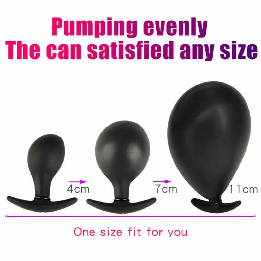 Plug Pump Inflatable Anal  Mouth Plug Butt Plugs Dildo Anal Expander Gag In Mouth for Girl Bondage BDSM Sex Toys for Adults 18+