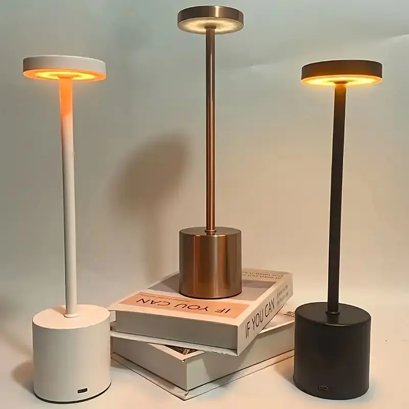 

Modern Touch Cordless LED Desk Lamp Rechargeable Desktop Atmosphere Light Touch Control Living Room Bedroom Desk