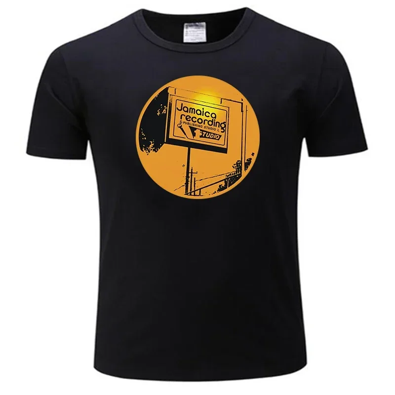 

ЧЕРНАЯ рубашка с логотипом STUDIO 1, черная рубашка, дуб, регги, троянские пластинки, виниловые мужские хлопковые футболки, летняя брендовая футболка sbz3287