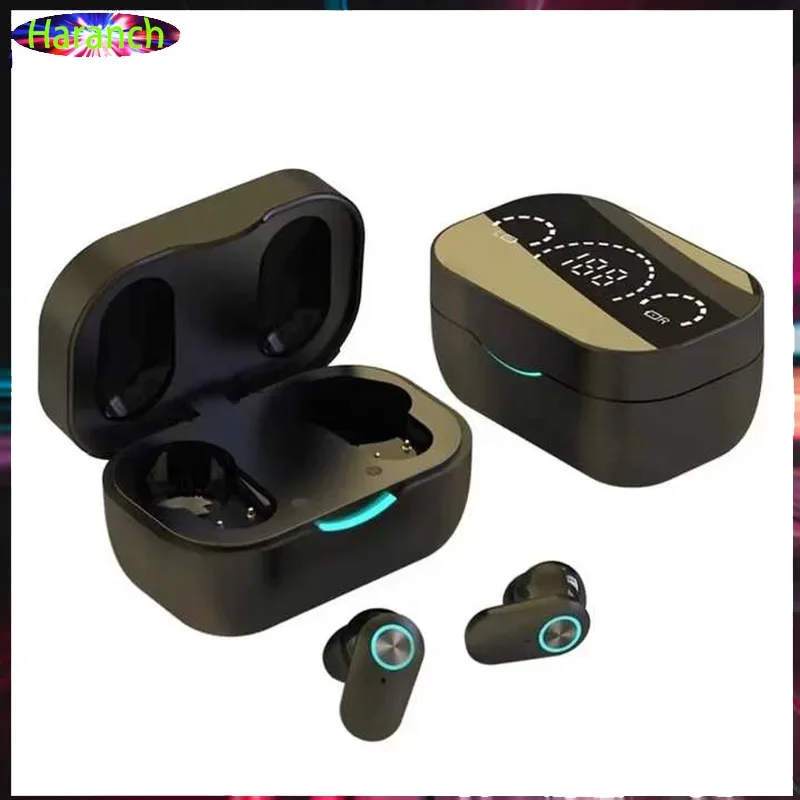 

YD07 Mirror Bluetooth Earphone Headphones Wireless Stereo Headset 5.2 with Digital Display Touch Control Sports Earbuds Gaming