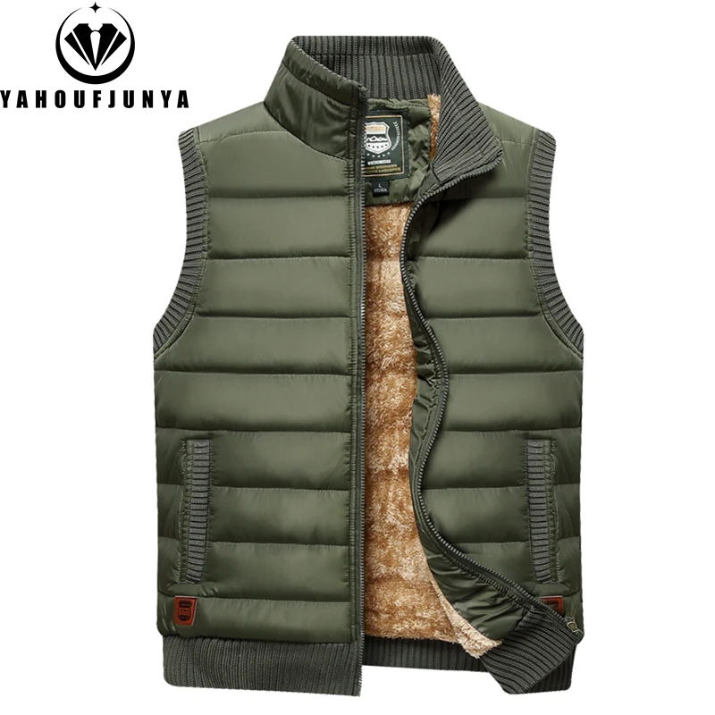 2024 hommes hiver sans manches décontracté chaud col montant gilet hommes automne couleur unie en plein air coupe-vent mode Style gilet mâle manteau