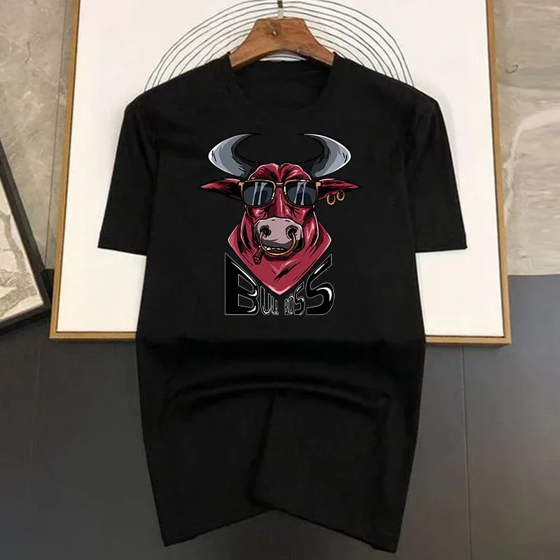 high quality, new brand, fashion, cool designer, casual streetwear tops Male cotton bull smoke printing luxury t-shirt,harajuku