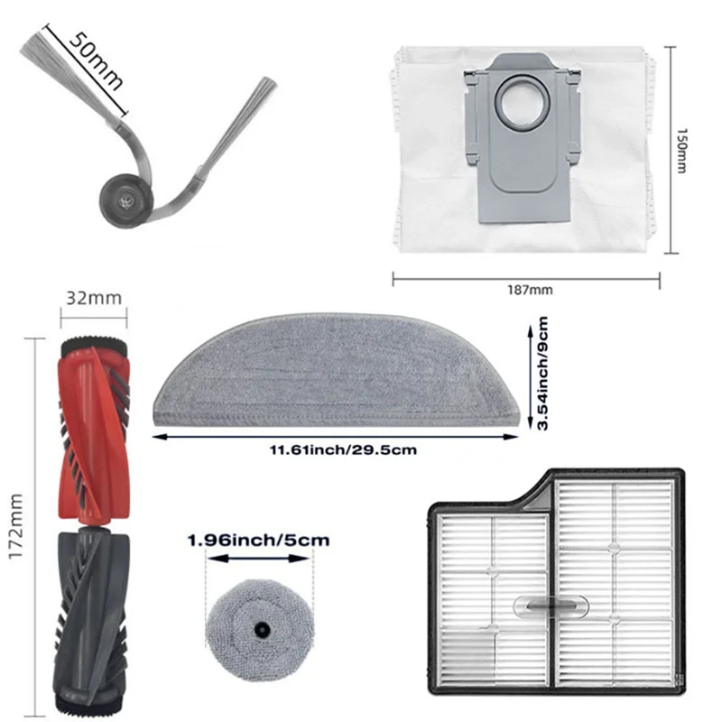 15 قطعة فرشاة تصفية ممسحة القماش وحقيبة الغبار مجموعة ل Roborock G30/ساروس 10 فراغ الملحقات استبدال أجزاء-T33C #2