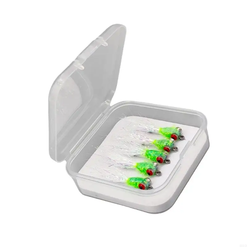 Kohlefaser-Fliegenfischköder, realistische Haarschwanzköder mit 3D-Augen und scharfem Haken für Barsche, Forellen und 69HD – Detail 5