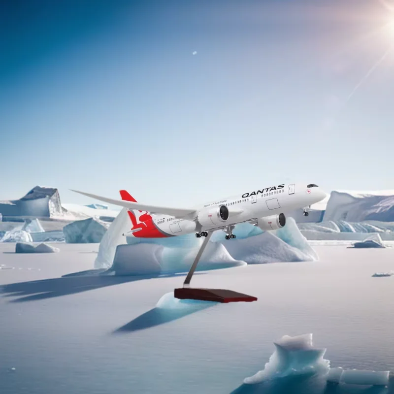 

1/130 Scale 47cm Airplane Toys B787 Aircraft Model Qantas Airways Airlines Model Light Wheels Plane Collection Display Plane Toy