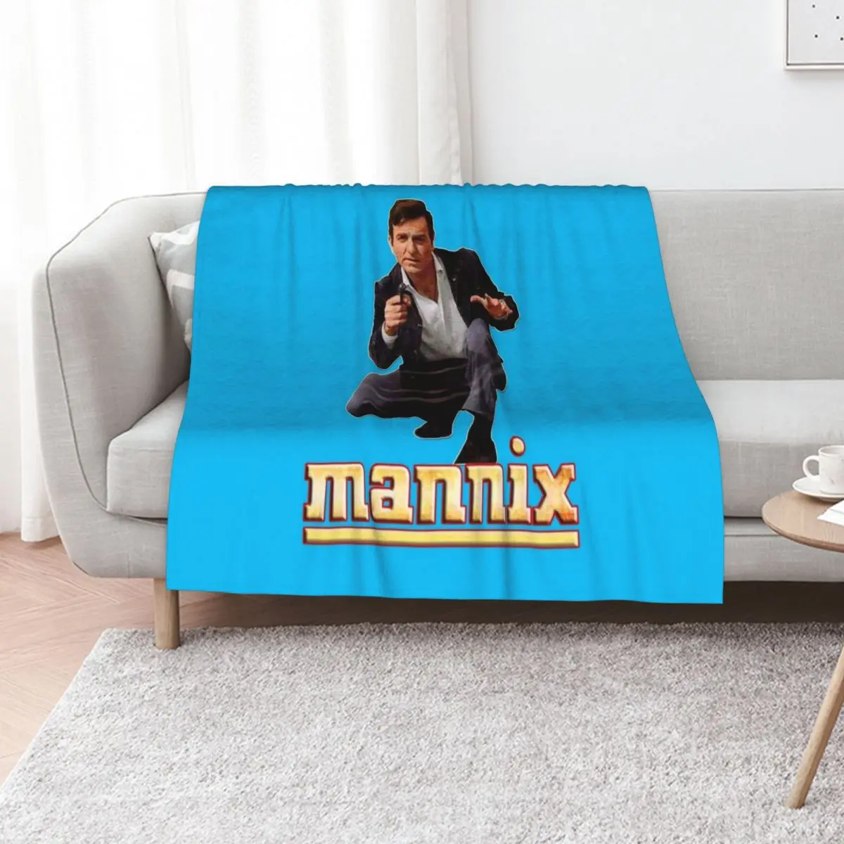 

Mannix Retro Vintage 60s 70s Tribute Throw Blanket Plaid sofa bed Hair heavy to sleep Blankets