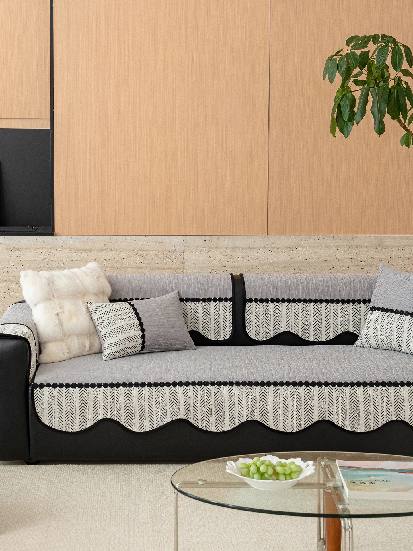 

Современный простой диван Cuion 2026, новый Sle Four Seasons, универсальный асимметричный фиксированный противоскользящий диван для гостиной Cuion