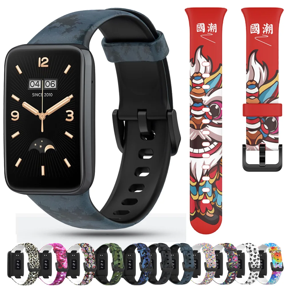 For Xiaomi MI Band 7 Pro Smartwatch Strap Camouflage Pattern Watchbands Bracelet mi band7 pro Replacement Wristband Accessories