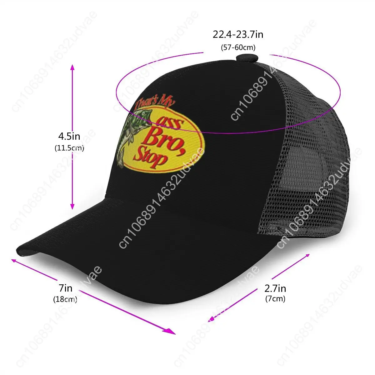 Thats My Ass Bro Stop Snapback Baseball Cap Mesh Hat Trucker Hat Streetwear Dad Hat Dropshipping