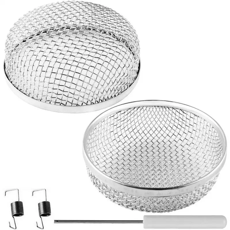 RV Vent Screen 2 Pieces Stainless Steel RV Screen Door Protector Auto Parts & Accessories For Motorhome Camping Parking Kitchen