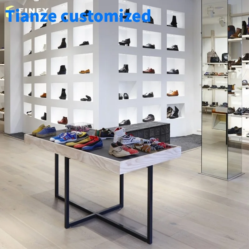 （customized）One-Stop Service Shoes Shop Interior Decoration Factory Price Shop Display Furniture