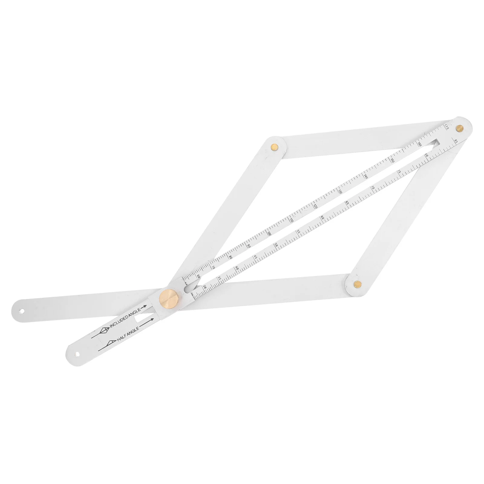 

Multifunctional Protractor Stainless Ruler Large Angle Tool Woodworking Measuring Gauge Foldable