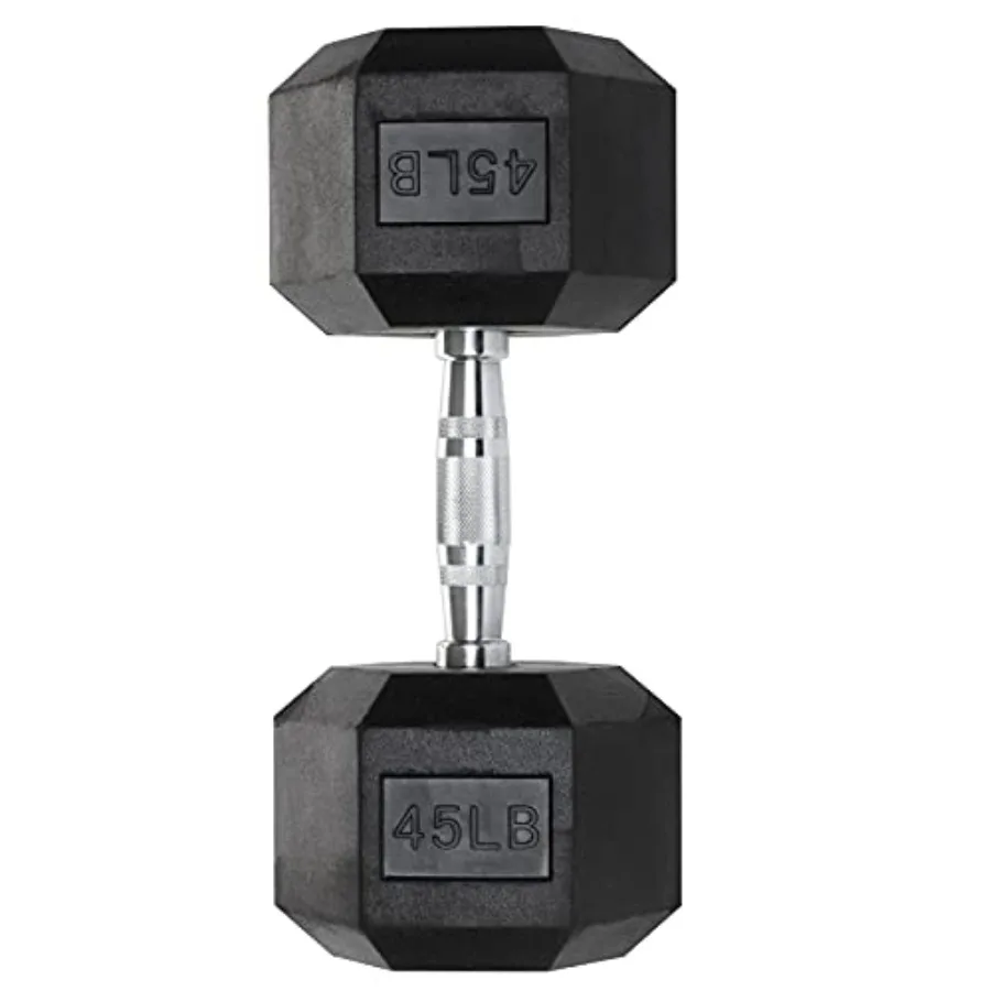 

Iron Crush Hex Dumbbells - PVC Coated Weights Chrome-Plated Knurled Handles Fixed Hexagon Dumbbell - Workout Exercise Body Buil