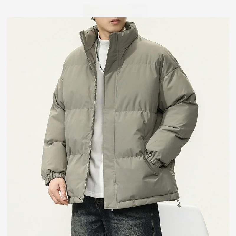 

American Sle Thiened Cotton Jaet Men's Winter New Sle Loose Fit Warm Bread Sle Coat Youth Casual Polyester Fiber