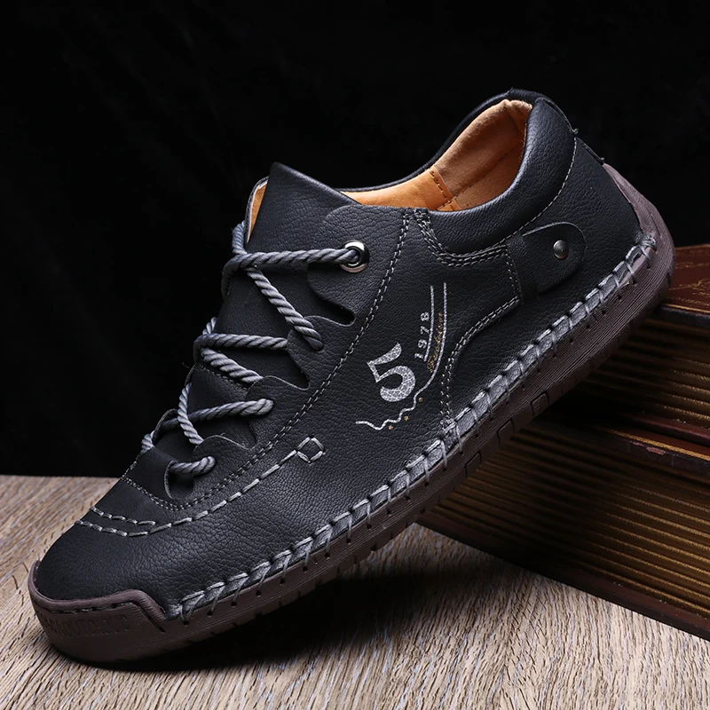 Man Shoes Fashion Men Casual Shoes Leather Handmade Breathable Lightweight Mens Loafers Moccasins Adult Footwear Men Sneakers