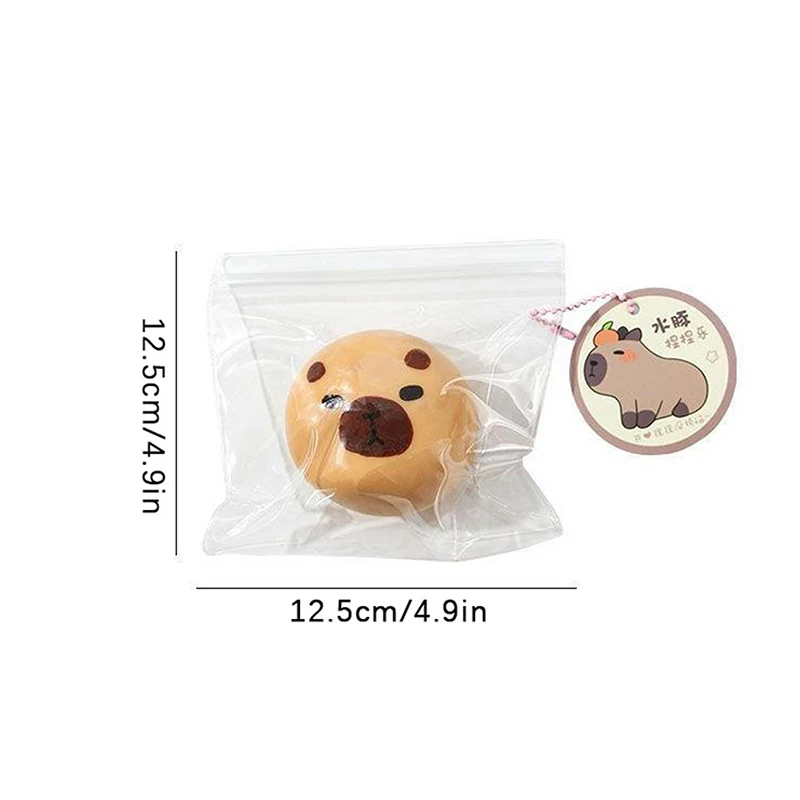 Cartoon Water Pig Brown Stress Toy Squeeze Toy Silicone Pinch Decompression Stress Relief Toy For Kids Gift