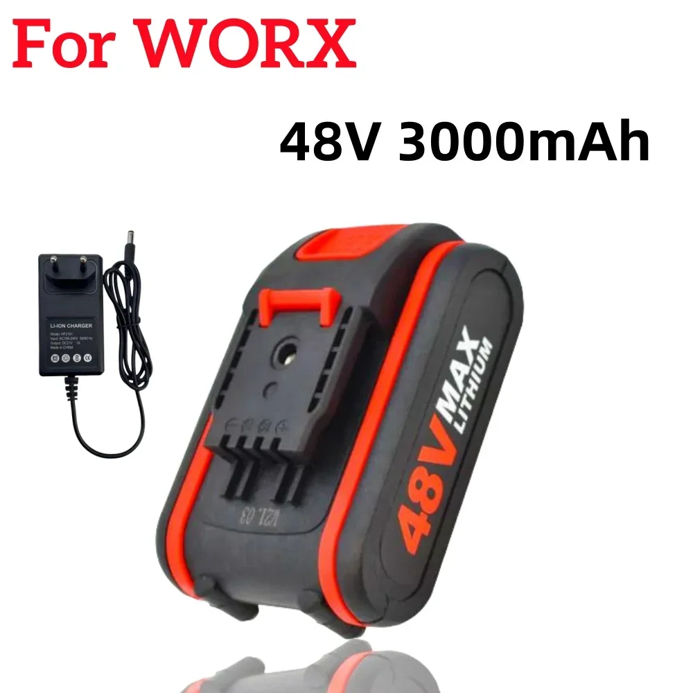 

Worx 48V Battery MAX Newest Electric Saw Single Hand Electric Saw Logging Electric Saw Charging 18650 Battery Hedge Tools Batter