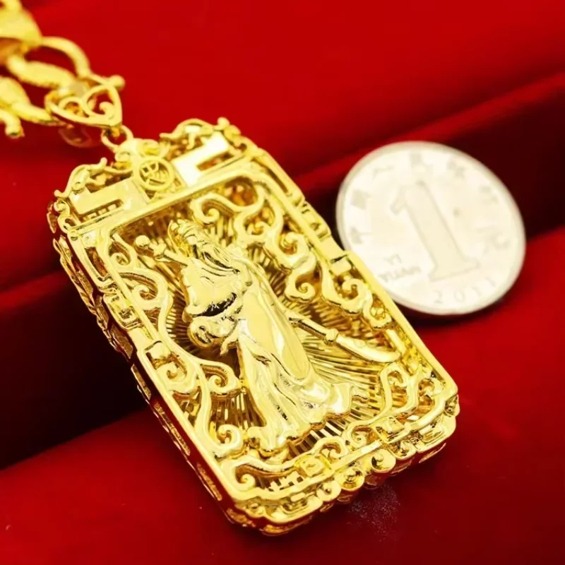 9999 Real Gold 24K Guan Gong Pendant Jewelry Guan Gong Pendant Brand, Men's Necklace Domineering Jewelry