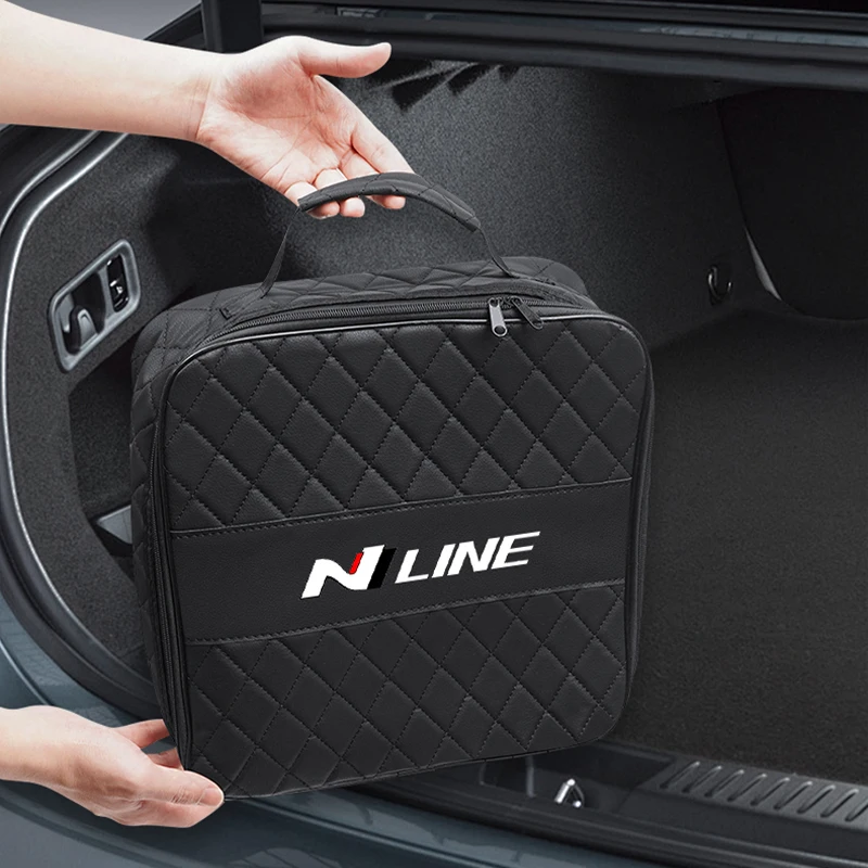 

Car Storage Bag Leather Organizer Case For Hyundai I30 I20 I10 Venue Tucson Accent Car Rechargeable Gun Storage Box Accessories