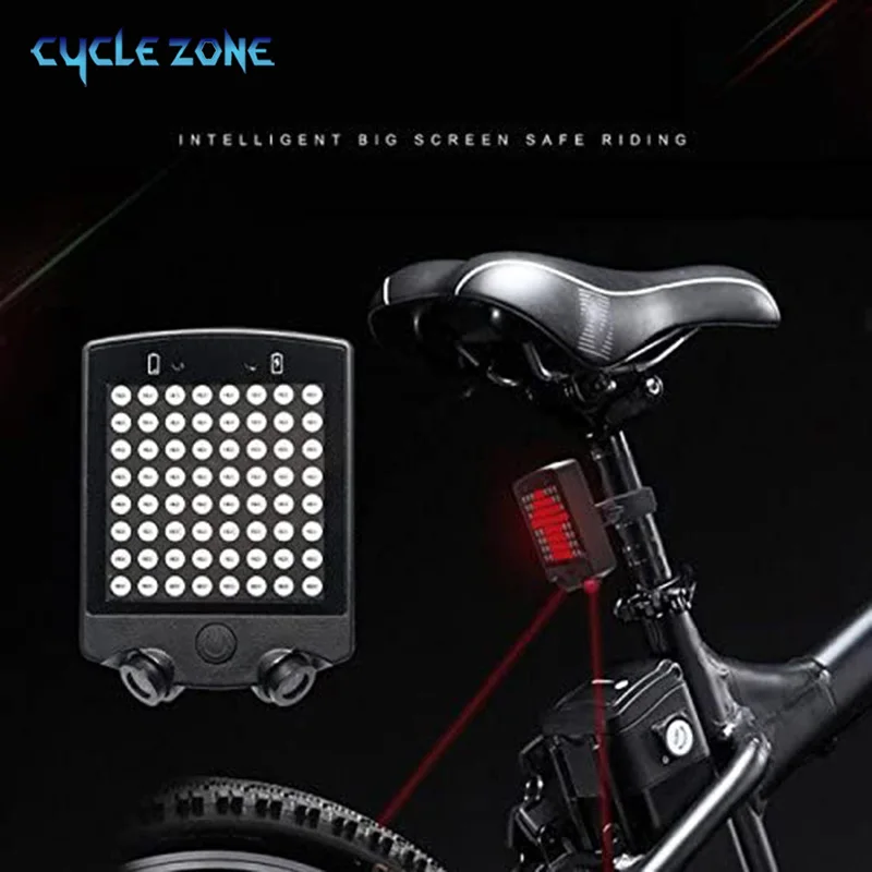 Bike Turn Signal for Bicycle Tail Light Remote Bicycle Lights LED USB Rechargeable Bicycle Lamp Bike Wireless Warning Tail Light