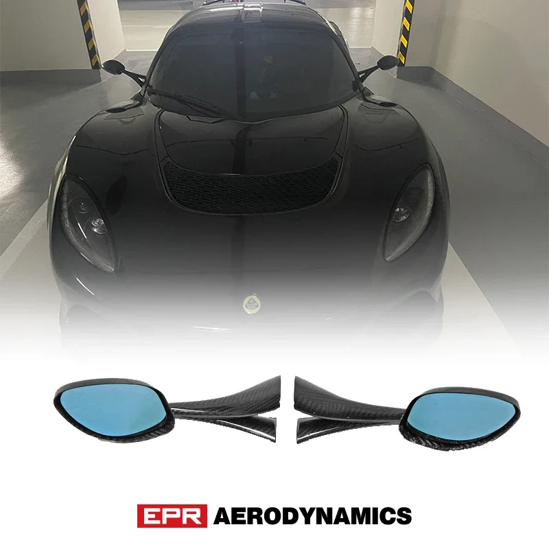 For Lotus Elise & Exige R Type Side Racing Mirrors - Carbon Fiber, Replacement Rearview Component