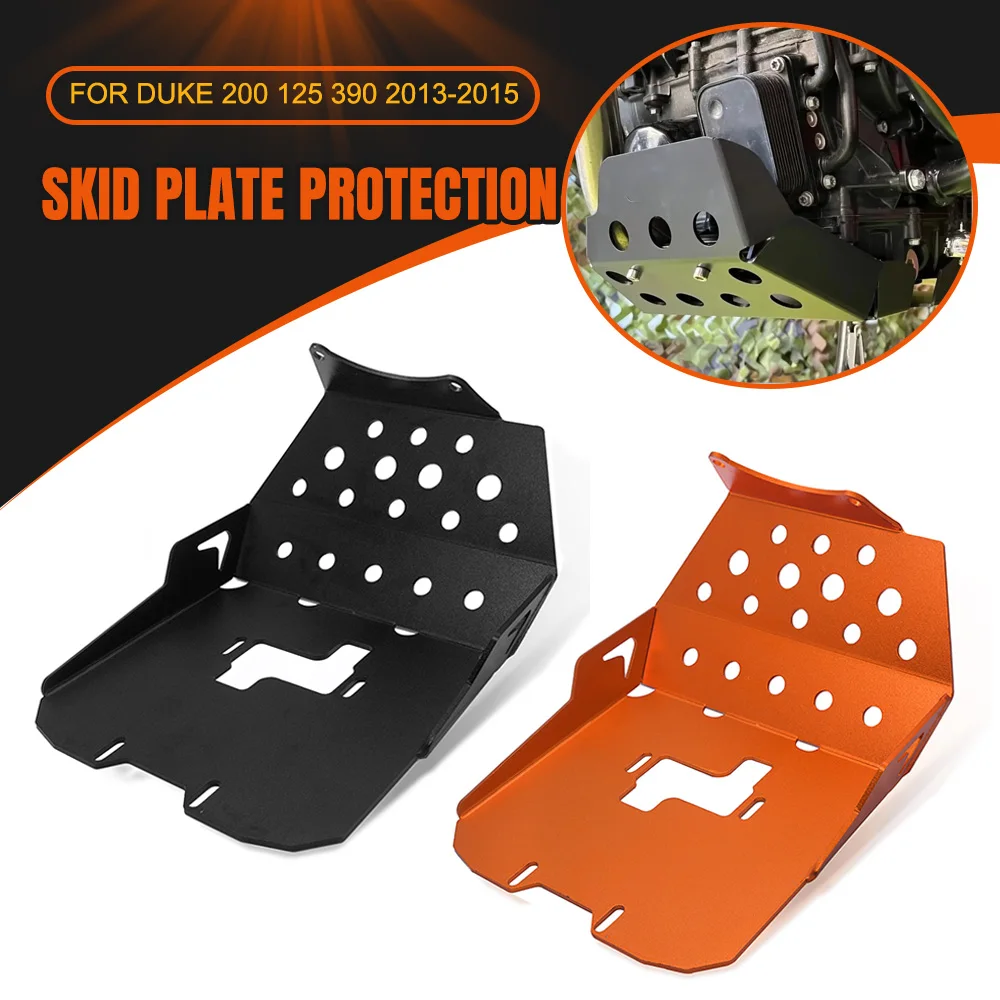 

Motorcycle Skid Plate Belly Pan Protector Cover For DUKE 200 125 390 2013 2014 2015 Engine Base Chassis Guard Aluminum Alloy