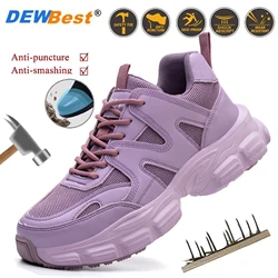 Men's Safety Protection Work Shoes Women's Anti-Puncture Steel Toe Stab-proof Boots Lightweight Breathable Sneakers