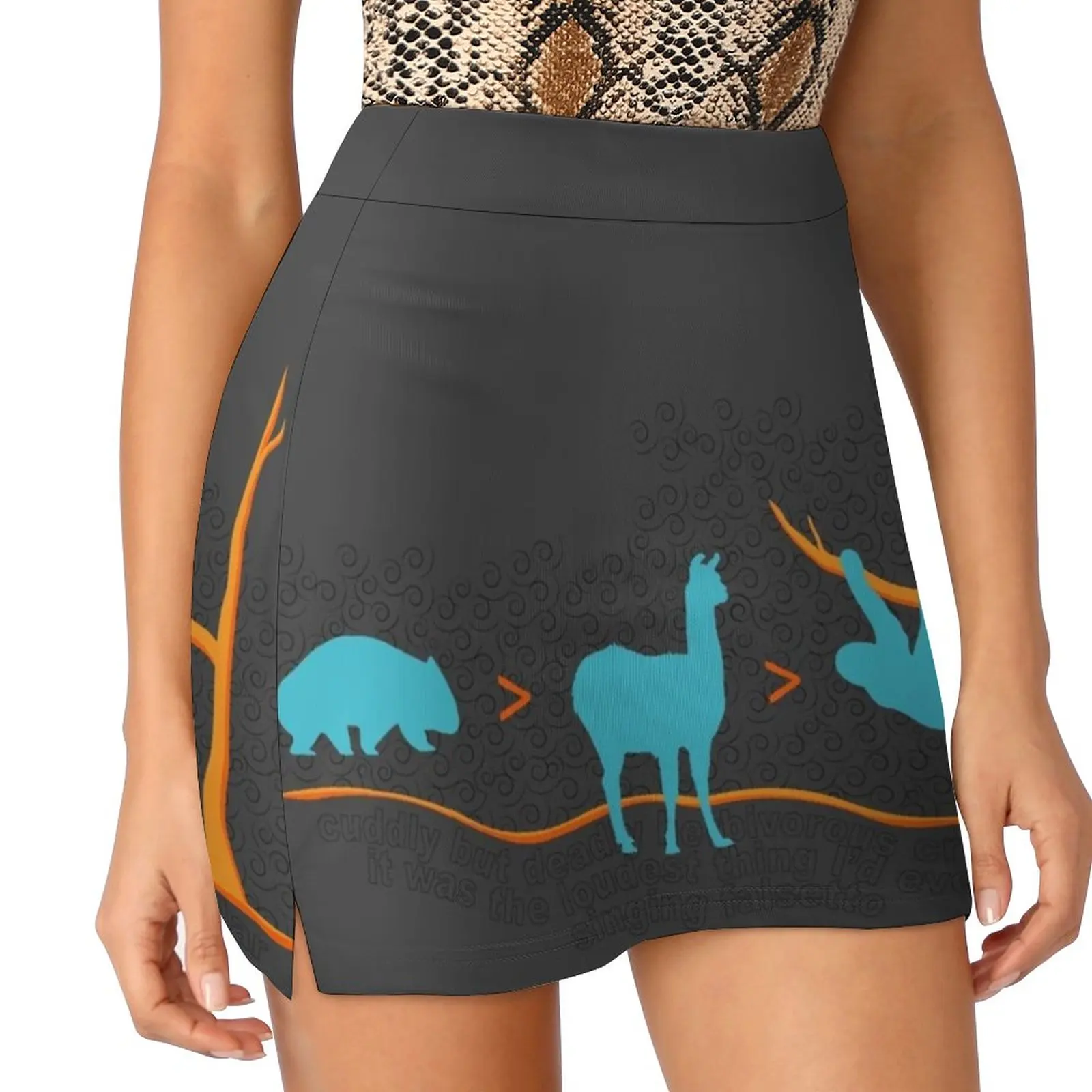 Phish Jamming Mammals Women's skirt With Hide Pocket Tennis Skirt Golf Skirts Badminton Skirts Running skirts Phish Jam Band