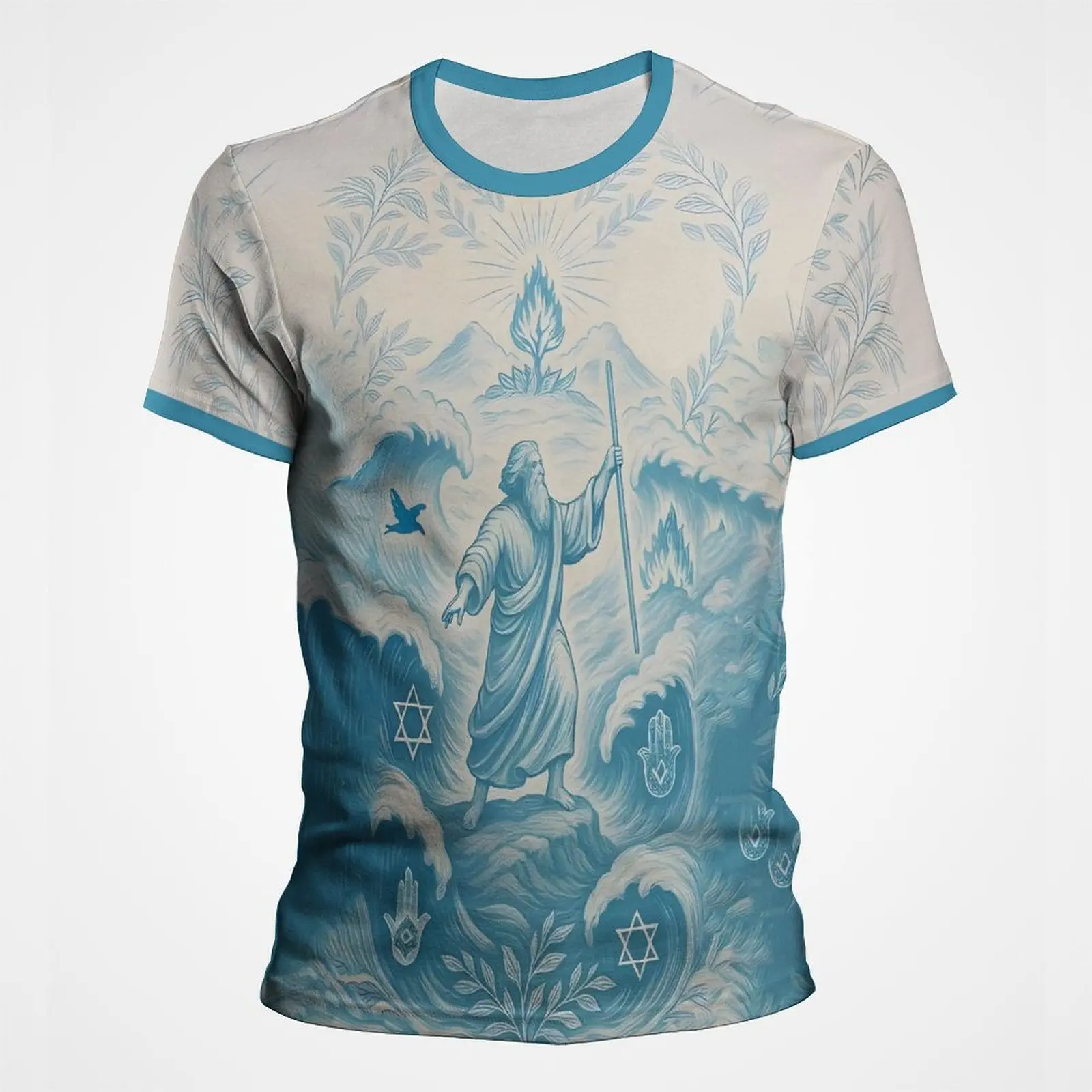 Israeli Fashion Flag-pattern Men's Football Jersey for Summer Trend with Ethnic Emblem 3D Print on The Front Shirt