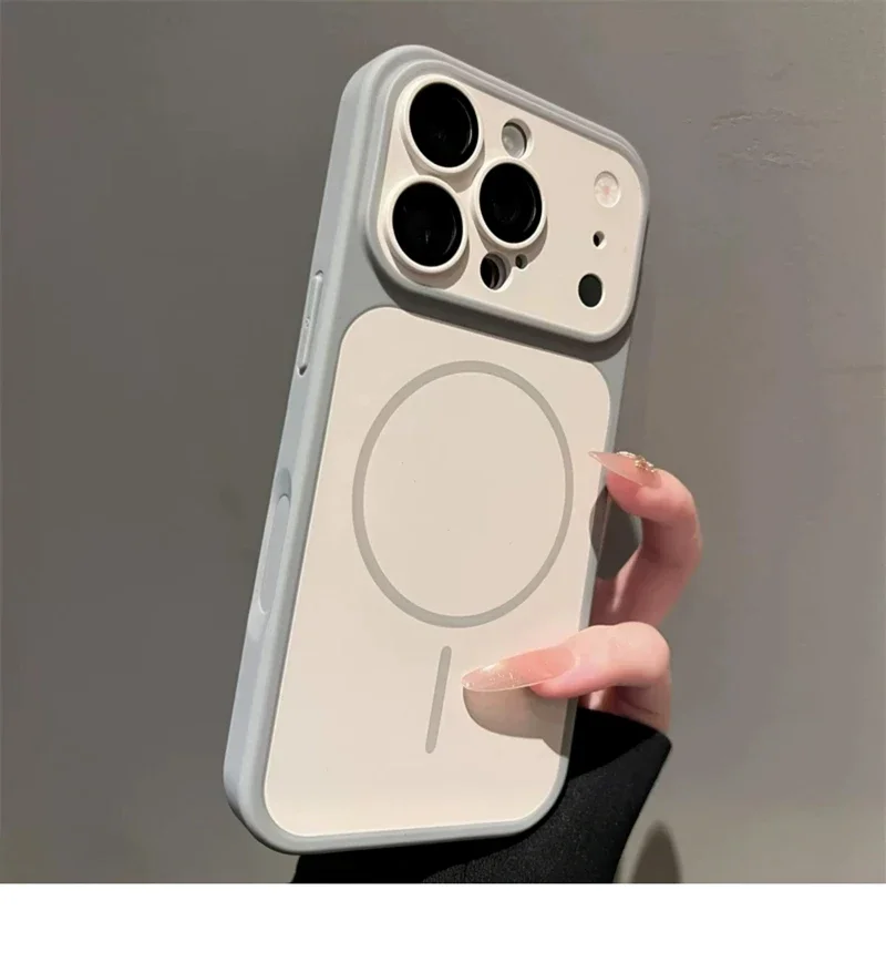 Luxuriöse Magnetische Matte Stoßfeste Handyhülle für iPhone 18 Pro Max 17 Air 16 15 14 13 12 11 Plus Magsafe Bumper Case Cover – Detail 2
