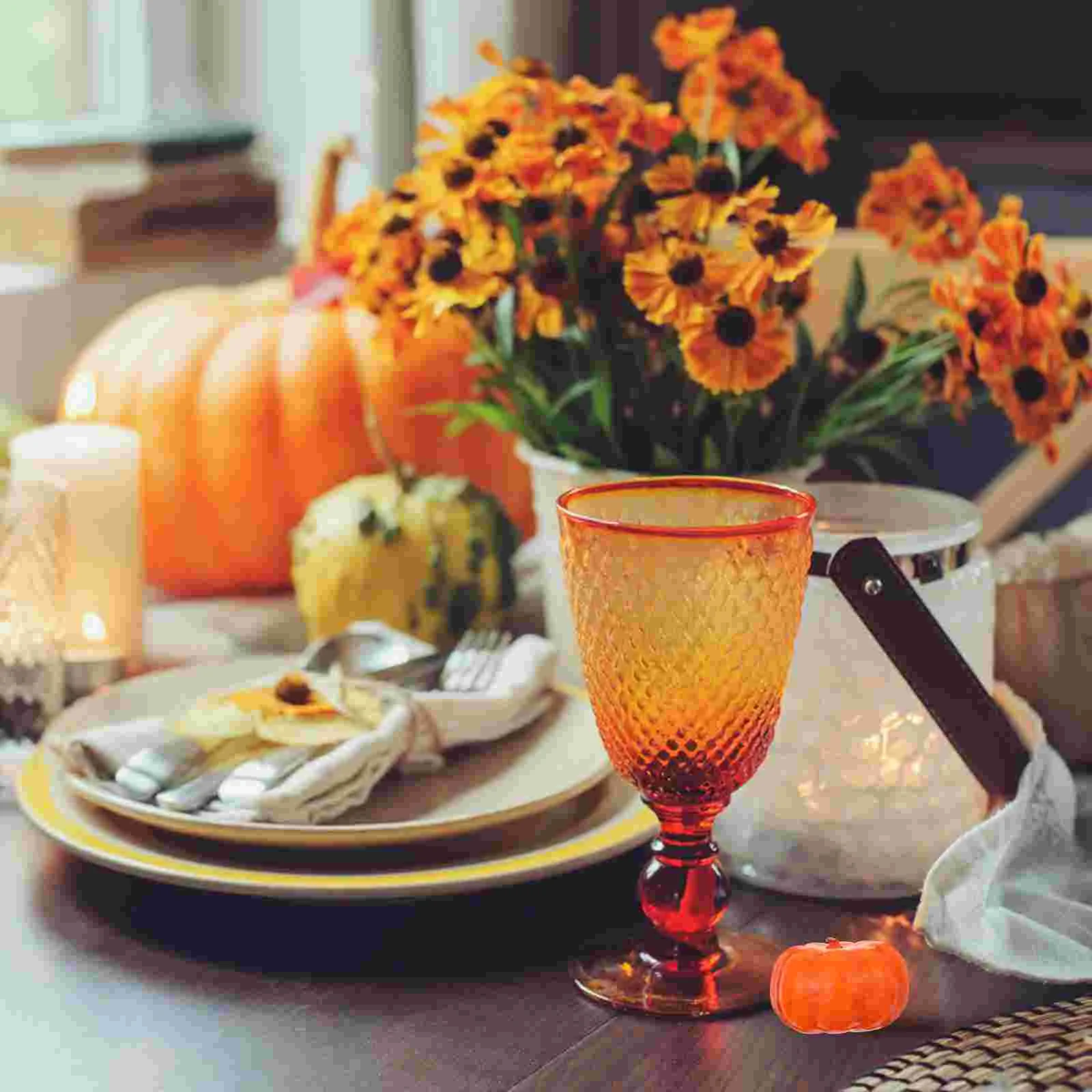 50 pezzi simulazione zucca modello vetrina ornamenti oggetti di scena realistici decorazioni arancione
