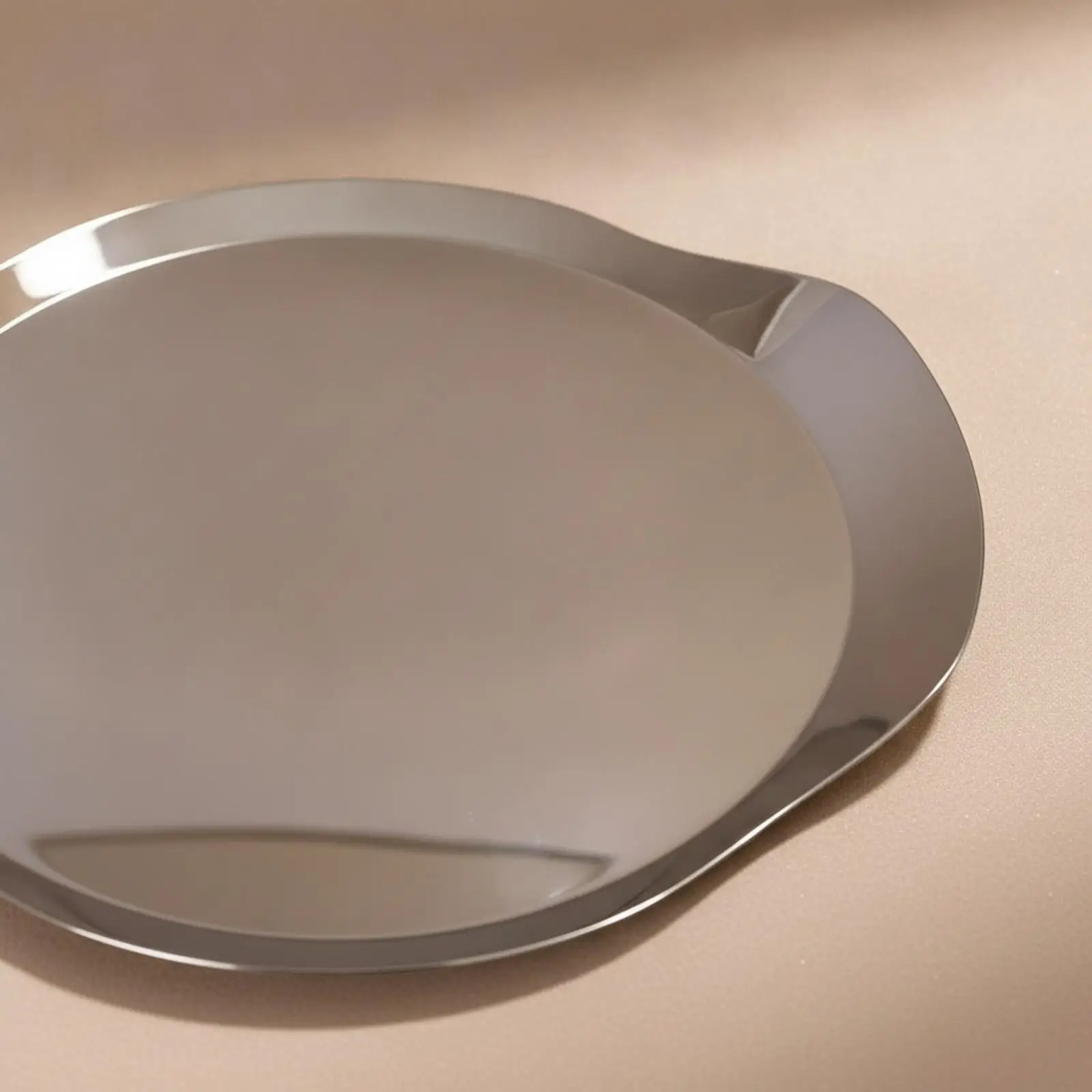 Mirror Finish Metal Serving Tray for Desserts Fruits and Tea Time Table Centerpiece