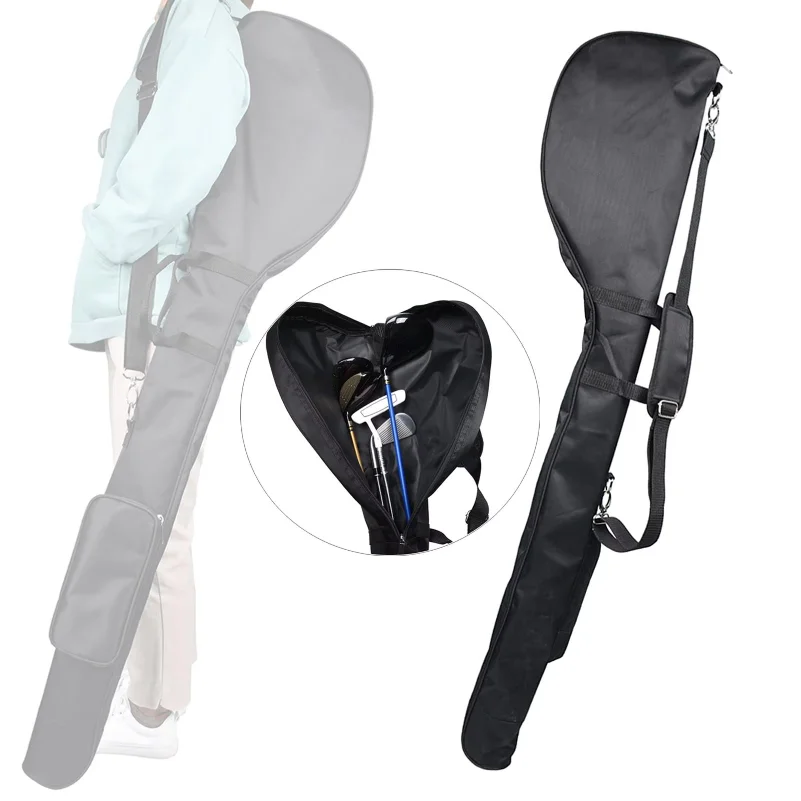 

Golf Bag Clubs Case Travel Case Portable Foldable Zippered Lightweight Sunday