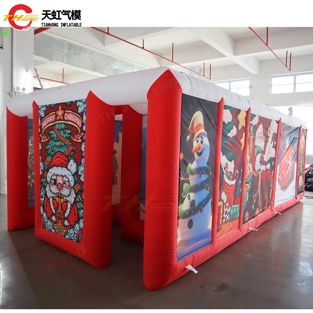 Labirinto inflável de natal, 6x3x2mh, labirinto, brinquedos infláveis, diversão ao ar livre e esporte para jogo de carnaval de natal