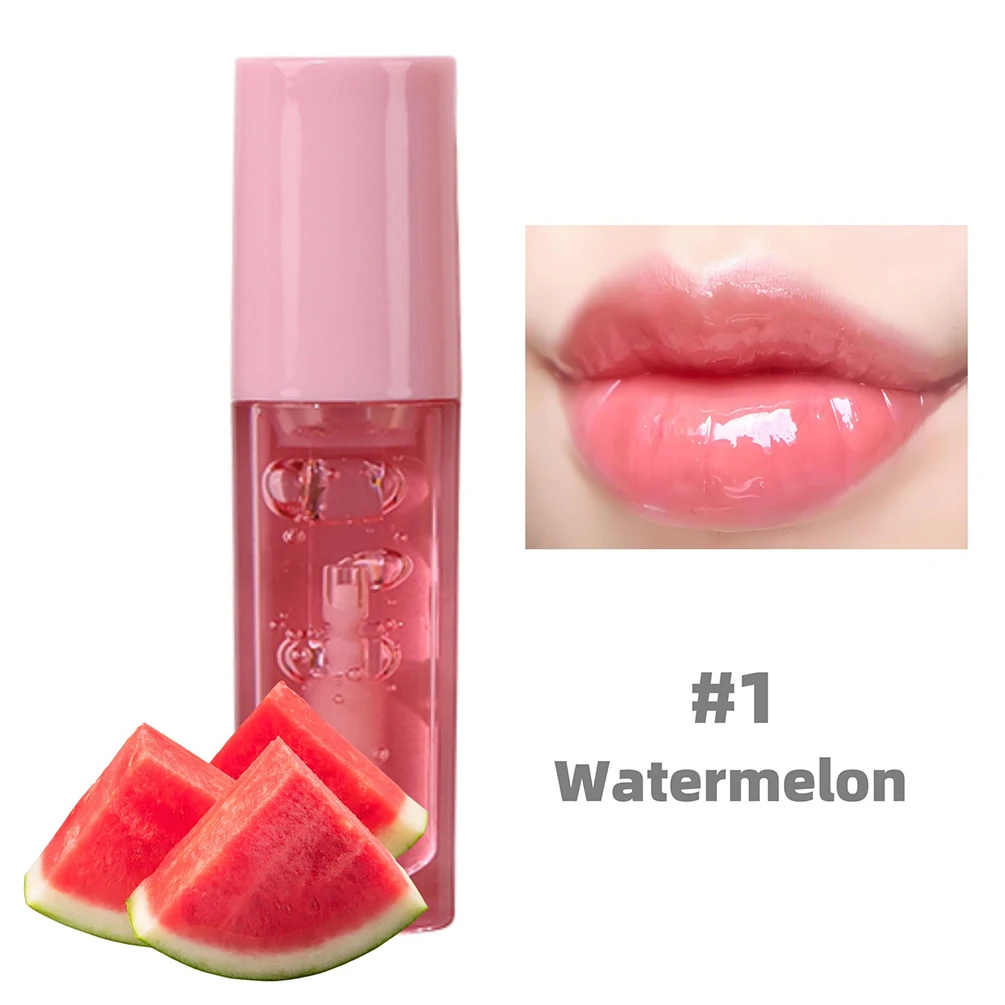 

6-color Vitamin E Fruit Lip Oil Private Label Pigment Long Lasting Non-stick Waterproof Custom Logo Makeup Wholesale Vegan