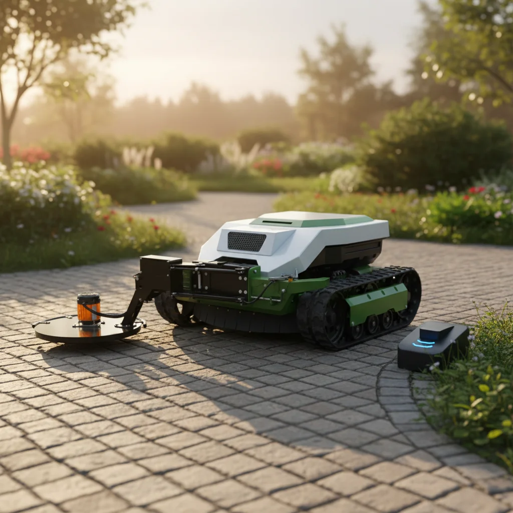 

Remote Control Tracked Lawn Mower Crawler Robot Grass Cutter Slope Mowing Machine for Garden Farm Orchard Landscaping