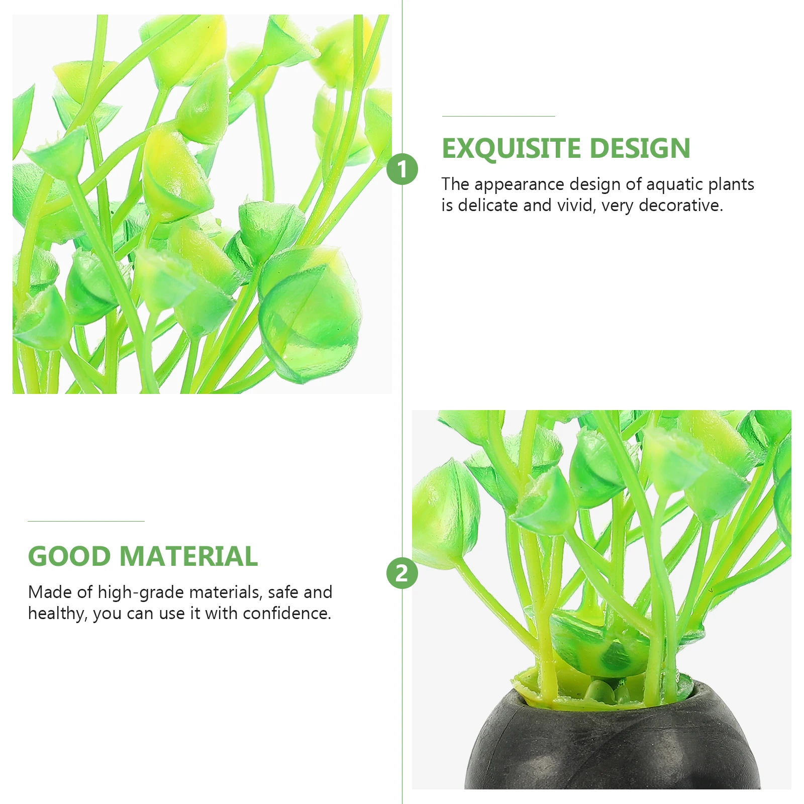 

20pcs Lifelike Aquarium Plants Decorations for Betta Fish Tank Grass Seaweed Freshwater Long Time Use Safe Plastic