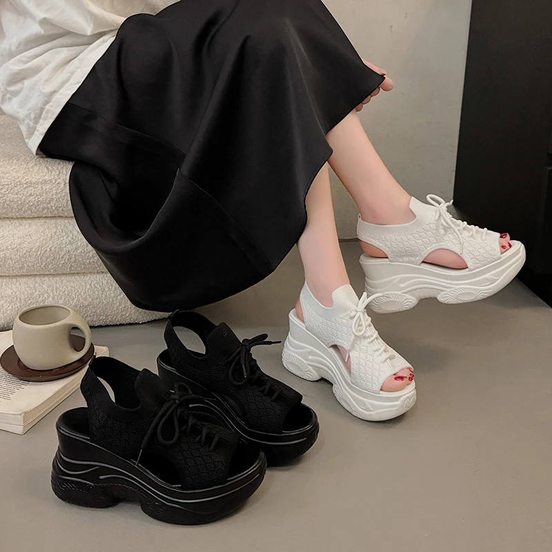 Outdoor Sports Shoes - Sandali con Zeppa e Piattaforma in
