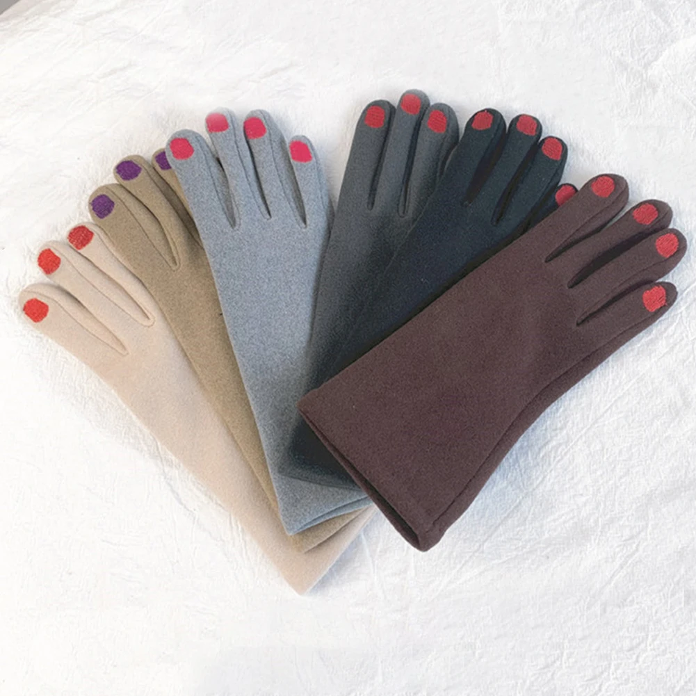 

Женские винтажные утепленные ветрозащитные перчатки-митенки с открытыми пальцами для сенсорных экранов, устойчивые к холоду, модные, для нанесения лака для ногтей