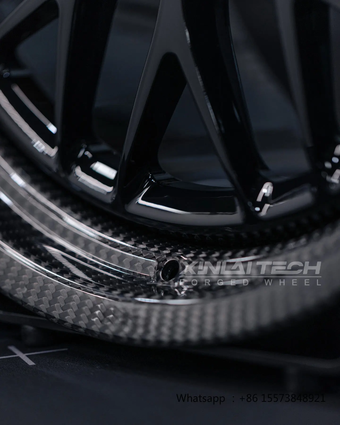 2-piece Forged Carbon Fiber Wheel Gloss Matte Black 5x112 5x114.3 5x120 Carbon Fiber Forged Wheels 18 19 20 21 22 23 Inch